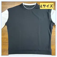 モノクロツートンカラーデザインTシャツ『Lサイズ』