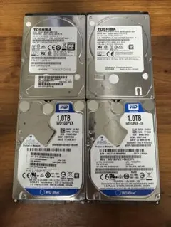 Toshiba WD 1TB 内蔵型ハードディスクドライブ 4個セット