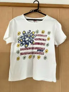 prince 花と国旗デザイン Tシャツ Lサイズ