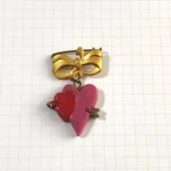 【679】80’s vintage ハートアロー ブローチ