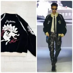 el conductorH ウルフスカジャン サイズ2 パープル el conductorH - WOLF EMBROIDERED SOURVENIR JKT (NV/BE