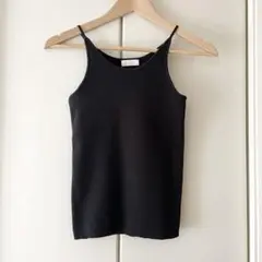 【Ballsey】トゥモローランド リブ編み キャミソールニット チャコール S