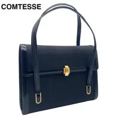 COMTESSE コンテス ホースヘア×レザー ハンドバッグ 手提げかばん 良品