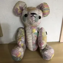 花柄クマのぬいぐるみ 約30cm