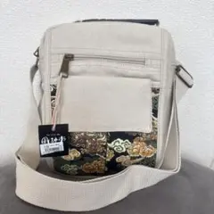 和風デザイン キャンバスショルダーバッグ
