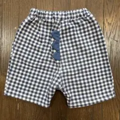 恐竜ヒレ付きチェック柄ハーフパンツ　100cm