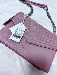 テッドベイカーted bakerショルダーバッグ斜め掛けバッグピンクパープル本革