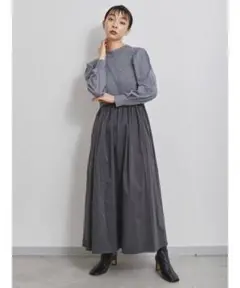 【美品】ELENDEEK エレンディーク フィット＆フレアミックスワンピース