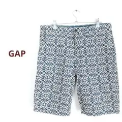 GAP ハーフパンツ　幾何学模様　綿100%　おでかけ　メンズL相当　旅行