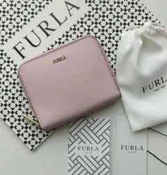 【新品】 FURLA BABYLON 二つ折り財布 ラウンドジップ ピンク