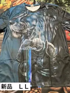 剣を持つ騎士と狼のTシャツ アメリカM(日本ＬＬ) MW