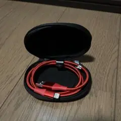 ANKER レッド Lightningケーブル 0.9m 収納ケース付き