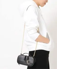 ドゥーズィエムクラス【クロエ】C VANITY BAG★2WAYチェーンバッグ黒
