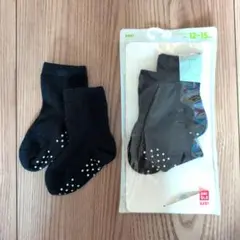【美品】UNIQLO ベビー靴下 12-15cm ネイビー