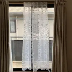 「未使用」→ レースカーテン 幾何学模様