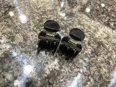 【新品】アセテート ミニヘアクリップ ブラック 2個セット ヘアアクセサリー