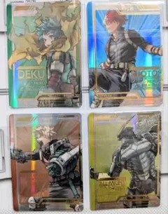 ヒロアカ 原画展 グッズ付き特典カード 緑谷出久 爆豪勝己 轟焦凍 オールマイト