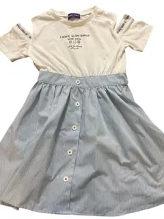 半袖ストライプワンピース　130㎝