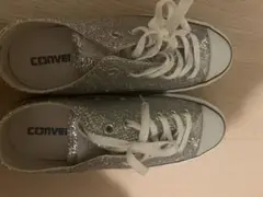 CONVERSE シルバー グリッタースニーカー