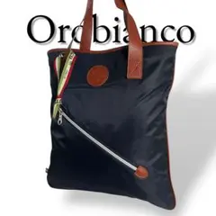 極美品　Orobianco　347　ショルダーバッグ　ナイロン　ネイビー　メンズ