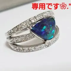 最終特価✧︎遊色効果✨PT✧︎天然ボルダーオパール 1.33ct デザインリング