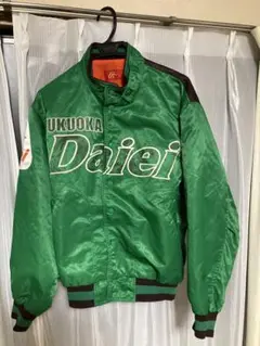 当時物 アシックス製 福岡ダイエーホークス グランドコート スタジャン 緑 L 1069000944614510_01_5685.jpeg