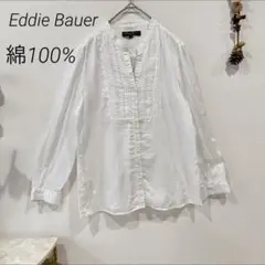 エディバゥワー　ブラウス ピンタック トップス　綿100%