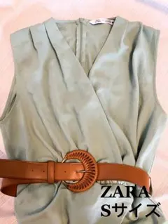 【美品】ZARA サロペット　S ミントグリーン