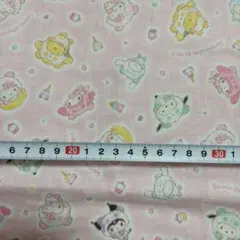 サンリオキャラクター ガーゼ生地 ピンク