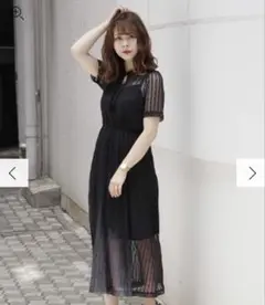 ダズリン シースルー ブラック キャミワンピース dazzlin