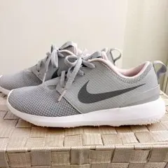 美品♡ NIKE ナイキ ゴルフシューズ メッシュ ラバー ピンク グレー
