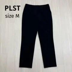 PLST プラステ ストレッチ テーパードパンツ スラックス ネイビー M