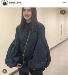 Jil Sander ジルサンダー ボリュームバルーンブラウス ブラック34
