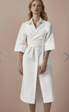 c/meo collective カメオコレクティブ　リボン ロング シャツOP