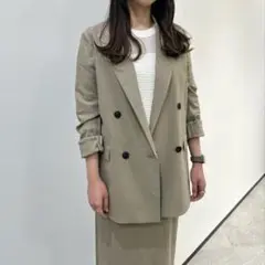 theory luxe 24SS リネン混 テーラードジャケット ダブル