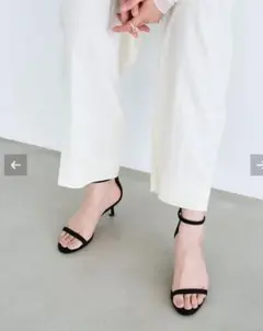 LE TALON ホソストラップサンダル　24cm ブラック