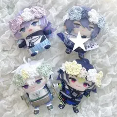 【青色ベース】にじぱぺっと ぬい服 ぬい帽子