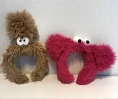 めだまモンスターキャラクターふわふわカチューシャ2個セット