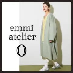 1708 emmi atelier リバーコート ガウン風ロングコート ミント