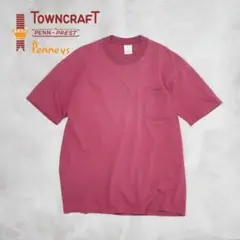 TOWNCRAFT 90s USA製 ボーダーT シングルステッチ レッド M