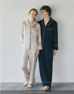 Sleepy sleepy ヴィンテージサテンパジャマ長袖セット(ペアパジャマ)