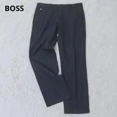 ボス　カジュアルパンツ　スリムフィット　ストレッチ　ボトムス　無地　ノータック