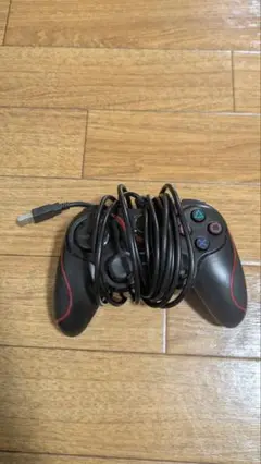 有線コントローラー 黒 赤いアクセント