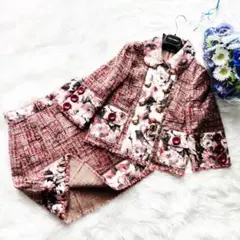 D&G DOLCE&GABBANA アルパカ&カシミヤブラウンスカートスーツ40 D&G DOLCE&GABBANA アルパカ&カシミヤブラウンスカートスーツ40