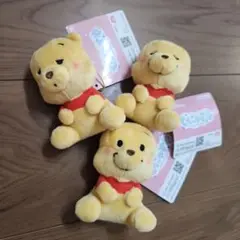 ディズニーむにゃすやマスコット ぬいぐるみ プーさん 3種　ラウワン