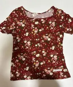 【平成レトロ】KETTY S.A. 赤色花柄　半袖Tシャツ