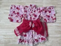 MADEU 花柄 ベビー甚平 80 浴衣ドレス