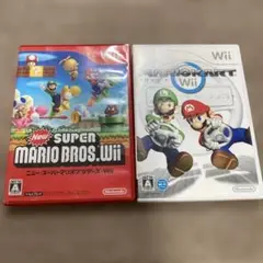 訳あり【Wii】a-5 Newスーパーマリオブラザーズ　マリオカート　マリカー