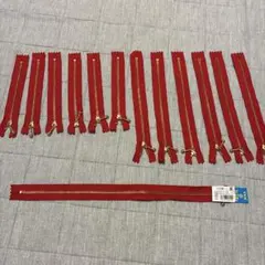 未使用★赤色ファスナー13本セット