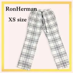 RonHerman♡チェックのカジュアルパンツ 白 ストレート XSサイズ